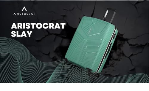 Image of VIP Aristocrat Slay 55, 66 & 75 Cm Polyproplyene Hard-Sided 4 Wheels Spinner Luggage Set of 3 Trolley Bags for Travel with Combination Lock| 5 Years Warranty (Green)