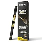 Puffora Maca Diffuser Pen with Ashwagandha, Vitamin B12 & C | Plant-Based, Energy Diffuser for Daily Vitality & Endurance, Stamina Stick, Natural Flavor, 600 Uses (1 Pack)