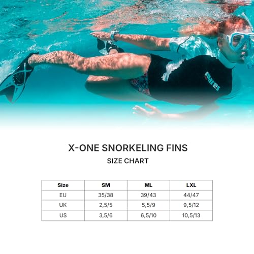 Set de buceo Mares X-One Marea con máscara y aletas regulables para snorkel 7