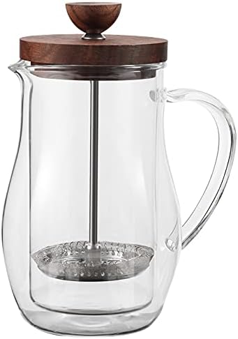 Coffee Press Double Wall Glass Coffee Pot Filter Presses Kettle Tea Press Household Pots (B)