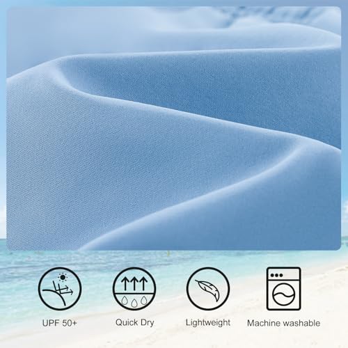 APTRO Damen Badeshorts Strandshorts Boardshorts Badehose Wassersport UV Schutz Sommer Sport Shorts Einfarbig Hellblau WS032 M 5