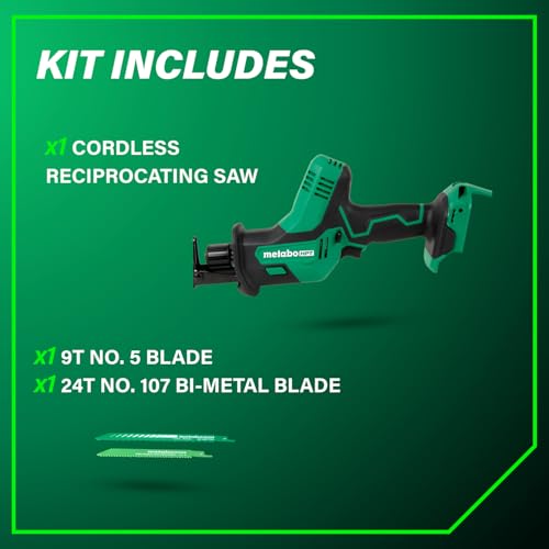 image for Metabo HPT 18V Cordless One-Handed Reciprocating Saw, Lightweight Desi