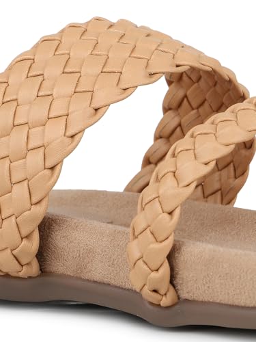 Image of Inc.5 Womens Beige Casual Solid Round Toe Sandals