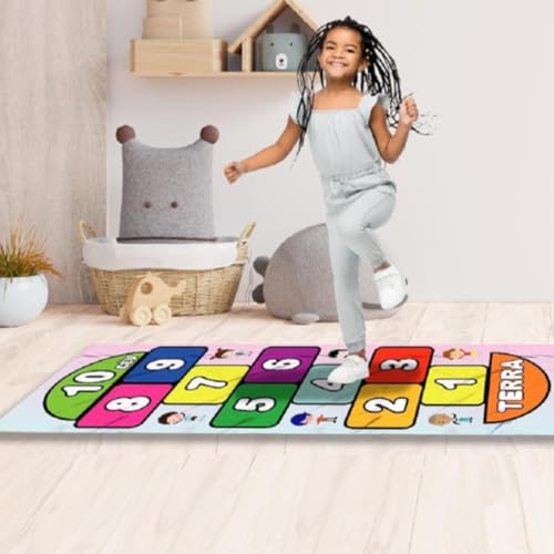 Tapete Amarelinha Infantil Em Lona Grande Resistente