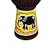 BORIYAM Djembe Drum Professionally Hand Carved, Goatskin Drum Head, From West African Style Tambourine, Bongo, Percussion (Yellow Elephant)