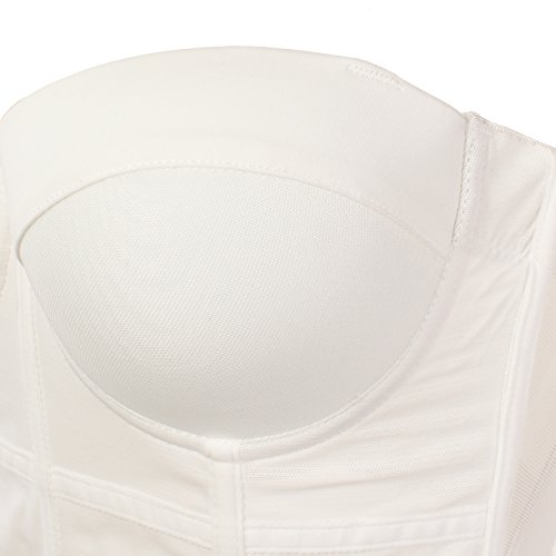 She'smoda Women's Mesh Breath Push Up Bustier Crop Top Club Party Vest (Xl:on Bust:36-39Inch Underbust:32-34Inch, White) #TOP3
