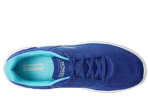 Skechers Women's GO Run 7.0 - Driven Sneaker, Blue/Aqua, 6.5