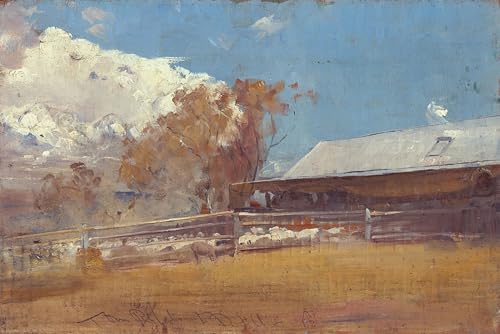 Tableaux impression Shearing Shed Newstead Tom Roberts toile 60x90cm