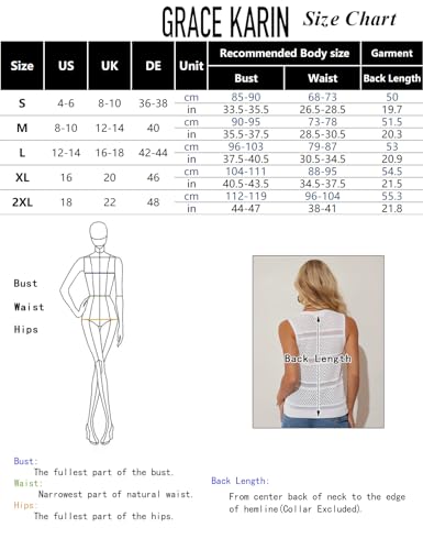GRACE KARIN Women's Elegant Hollow Knit Cardigan with Lacing Summer Thin Vest White XL - Image 5
