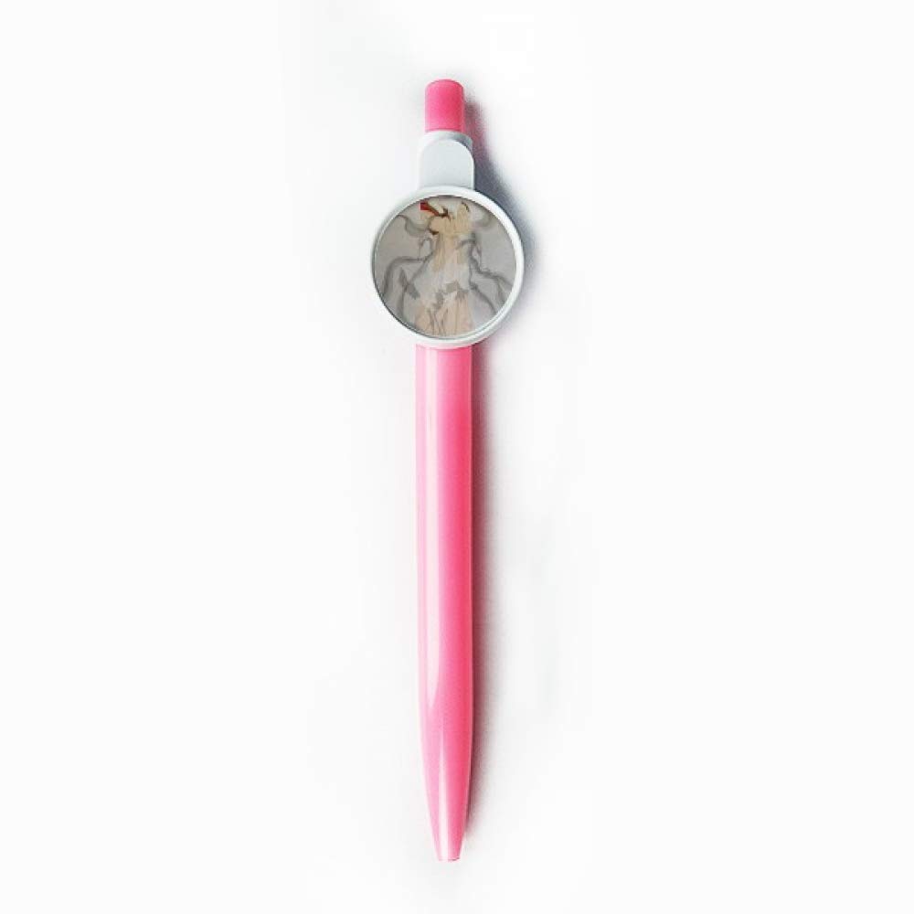 Stylo à bille bleu rétractable avec éventail pliant pour le bureau