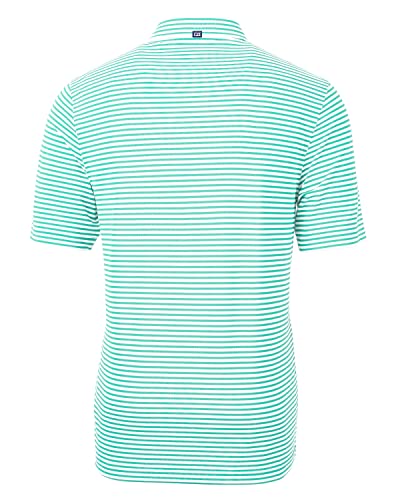Image of Cutter & Buck Mens Short Sleeve Virtue Eco Pique Stripe Recycled Mens Big and Tall Polo