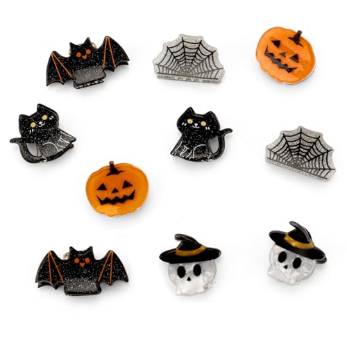 Mini pinces à cheveux d'Halloween pour filles et femmes - Lot de 10