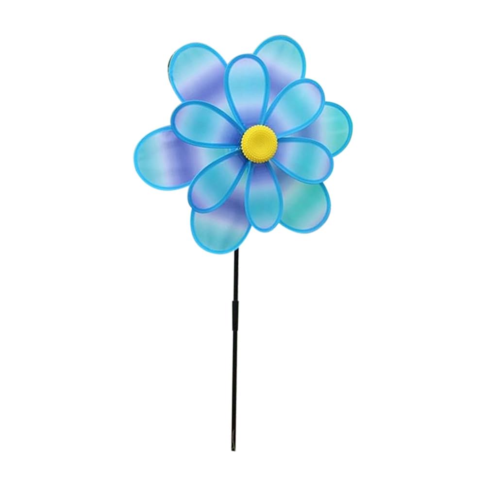 CTRLZS Wind Spinners Kids,Pinwheels Eye Catching Colorful Double Layer Windmill Pinwheels with Stakes D