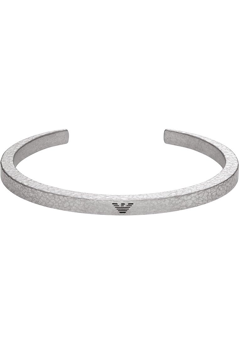 Emporio Armani Herrenarmband aus Edelstahl mit offenem Armreif