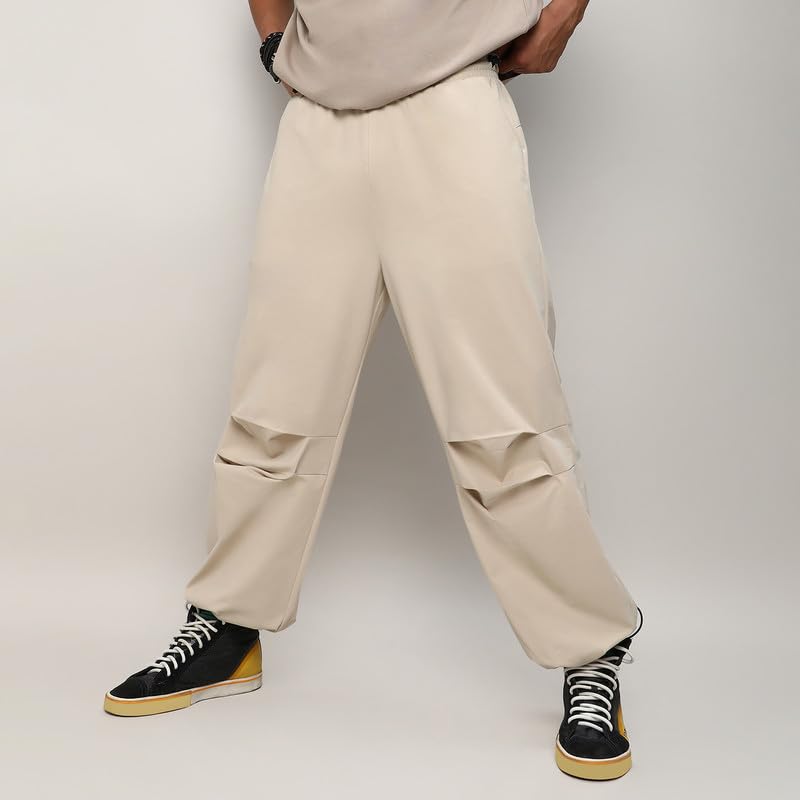 Image of CAHOOT Men's Trousers for Casual Wear | 2 Pockets | Relaxed Fit | Regular Fit | Elasticated Waist Closure | Pants Crafted with Comfort Fit for Everyday Wear