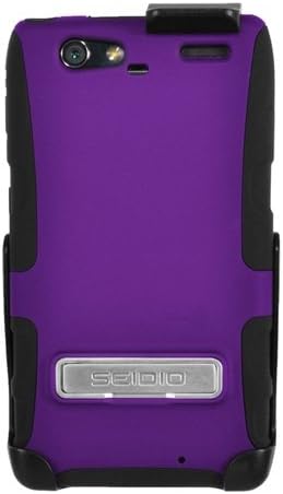 Seidio BD2-HK3MTRMK-PR DILEX Case with Metal Kickstand and Holster Combo for use with Motorola DROID RAZR MAXX - Amethyst