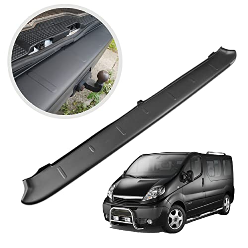 CHROMEMASTER | Protection de Pare-Chocs arrière | Compatible avec Opel Vivaro 2001-2014 | Plastique ABS, Noir Mat | Protection de seuil de Coffre pour...