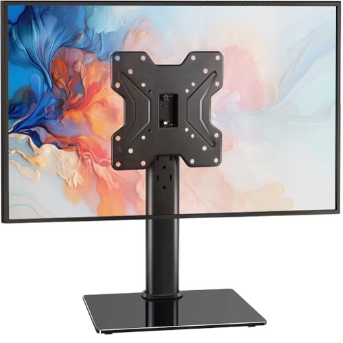 BFTOU Universal TV Stand for 13"–43" TVs Swivel 4 Level Height Adjustable Table Top TV Mount Stand Holds up to 77lbs