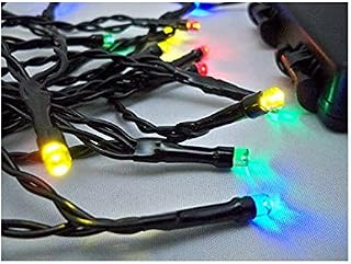 2 Sets of Best Artificial (TM) 50 Multi Coloured LED Outdoor Waterproof Battery 8 Multi-Function String Lights with Timer 5M Length Party Fairy Christmas