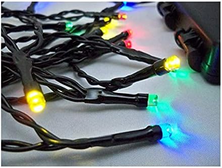 2 Sets of Best Artificial (TM) 50 Multi Coloured LED Outdoor Waterproof Battery 8 Multi-Function String Lights with Timer 5M Length Party Fairy Christmas
