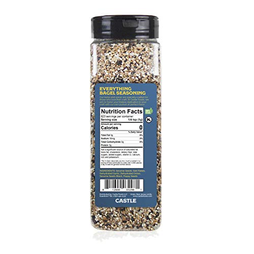 Everything Bagel Seasoning, 22 ounces, Premium Restaurant Quality, Multi Seasoning Shaker with Sesame, Onion, Garlic, Poppy in Seasoning Spice Blend, Kosher