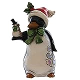 Jim Shore for Enesco Heartwood Creek Mini Christmas Penguin Figurine, 3.625-Inch