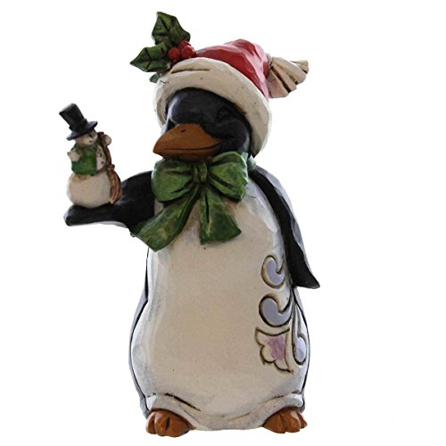 Enesco Jim Shore Heartwood Creek Mini Christmas Penguin Figurine, 3.625-Inch
