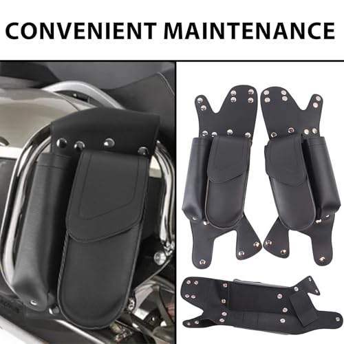Alforjas protectoras para motocicleta de cuero sintético negro con portabotellas, izquierda y derecha, para Harley Touring (Road King, Electra Glide, Road Glide, Street Glide, Ultra Classic, Ultra Limited) 1993-2023 miniatura 4
