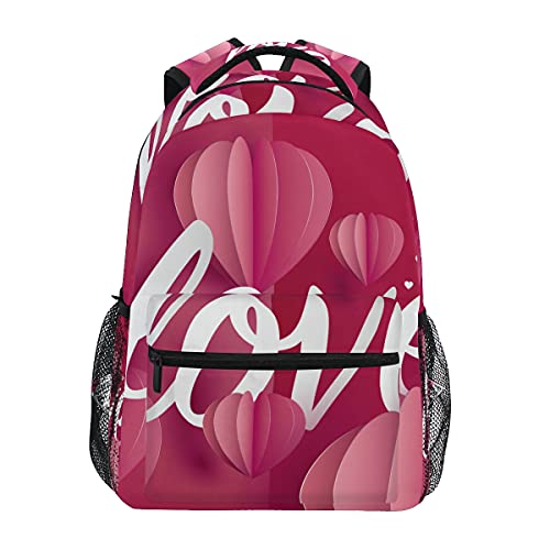 Adesivo Amore Rosa Scrivere Zaino per Bambini Studente Scolastico Zaino da Bookbag Borsa Del Libro per Viaggio Teenager Ragazze Ragazzi Capretto