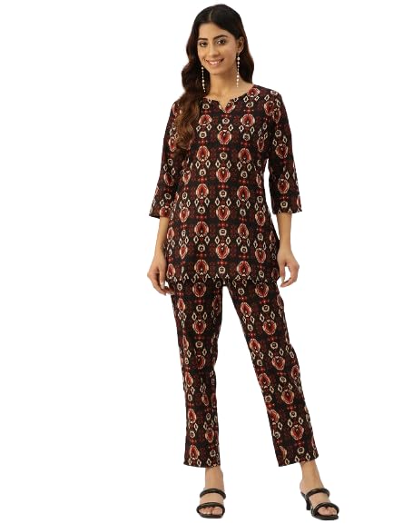 Image of feranoid Women Full Sleeves Cotton Nightsuits