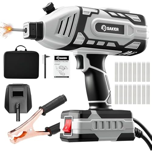 Saker Portable 110V ARC Welder, 80 Rods, 5-Level IGBT, Grey