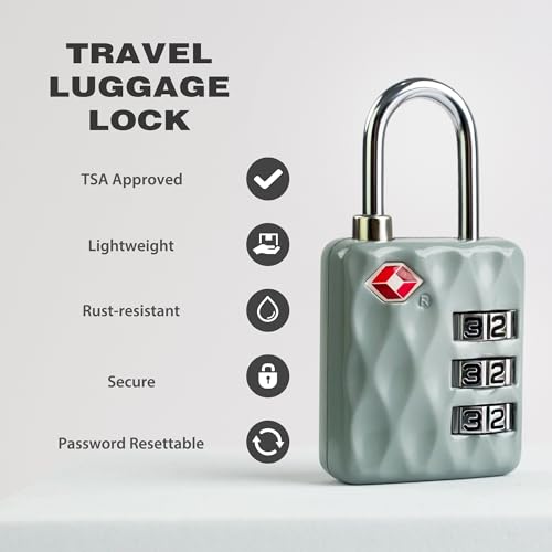 Candado combinado reajustable y duradero para maletas con protección de combinación 5