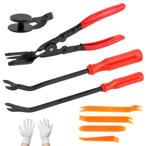 APOMOONS 7 Piezas de Herramientas de Palanca para Automóviles con Guantes, Juego de Herramientas de Palanca para Reparaciones,Juego de Alicates para Automóviles para Retirar Los Paneles de Las Puertas