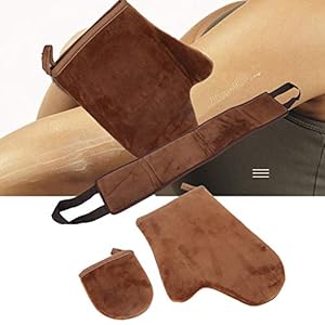 3pcs/Set Aplicador De Bronceado Posterior, LocióN De Crema Bronceadora Guantes De AplicacióN De Aceite De Mousse…