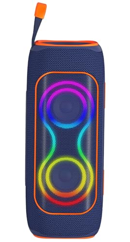 Musibaby 80W Bluetooth Speaker, Loud Portable Speaker with Deep Bass, Waterproof Outdoor Speaker with RGB Lights for Camping, Beach & Party, 24H Playtime, BT5.3, Dual Pairing