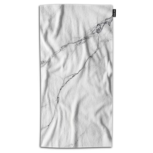 HGOD DESIGNS Hand Towel Marble,White Marble Sanstone Patterned Hand Towel Best for Bathroom Kitchen Bath and Hand Towels 30" Lx15 W