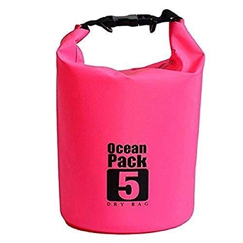 keskriva PVC Waterproof Ocean Pack Dry Bag 5 Liter for Outdoor Swimming, Boating, Hiking, Camping, Rafting, Fishing, Snowboarding and Backpacking(Multicolor) -1 pc