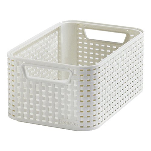 Curver | Rangement Style Aspect rotin S 28,5x19,4x13 cm Ivoire