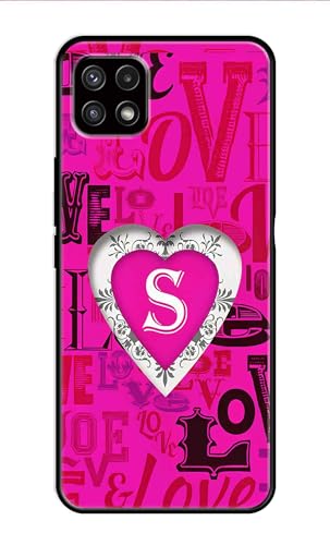 Image of Metal TPU Printed Back Cover for Samsung Galaxy A22 5G (Alphabet S -J1) 360 Degree Protection | Camera Protection -25092024(AR)
