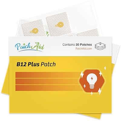 توفر رقعة PatchAid B12 Energy Plus الموضعية لمدة 30 يومًا (عبوة من قطعتين)