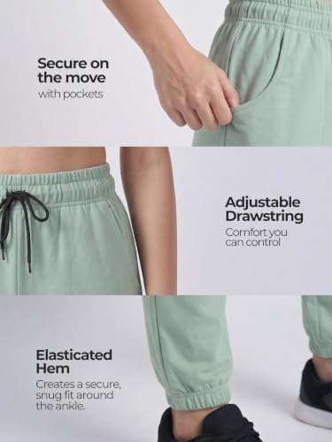 Image of Fflirtygo Cotton Solid Joggers /Track Pant /Solid Pajama /Leggings �100% Export Quality Soft Cotton Night Wear /Pocket Pyjama for Women Combo Pack of 2Pcs, Blue and Grey