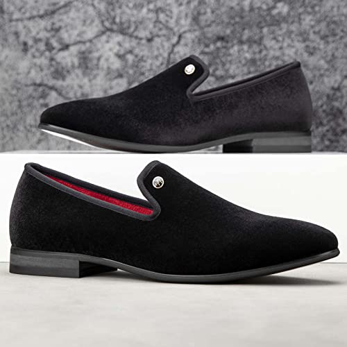 Image of Meijiana Mens Loafers Wedding Dress Shoes Slip-On Loafers for Men Tuxedo Suit Shoes