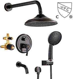 Shower System, Wall Mounted Shower Faucet Set for Bathroom with High Pressure 8"