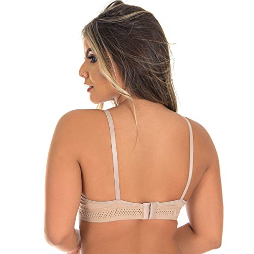 Sutiã de Bojo Sem Aro Base Confort Line | 5262 cor:creme;tamanho:M