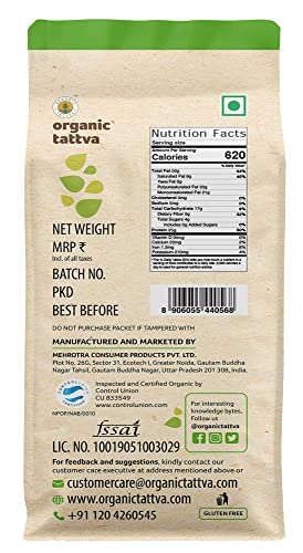 Image of Organic Tattva Peanuts 500g | Organic Raw Peanuts for Snacking & Cooking | Natural Groundnut Rich in Protein & Fibre (Pack of 2)