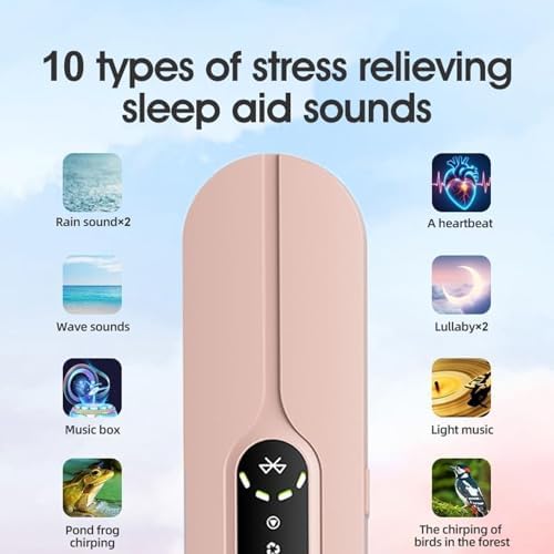 STEHEALTH Under-Pillow Speaker for Sleeping - Mini Portable Wireless Bluetooth Bone Conduction, with White Noise & Timer | Supports TF Card, Suitable for Side Sleepers and Sleep Difficulties (Pink) - 2