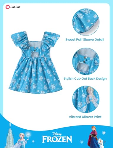 Image of Disney Stitch Minnie Frozen Elsa Princess Girls Backless Dress Off Shoulder /Short Sleeve Cinched Waist Kids Clothes Ages 2-13