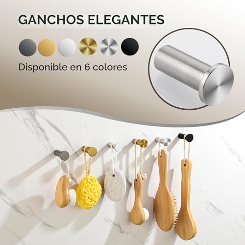 Miniatura 3 de Sayayo Gancho Pared, Colgador Pared Cepillado Gancho Toalla Baño De Acero Inoxidable 2 Piezas Ganchos De Decoración Para Baño, Dormitorio Y Cocina, Egoy001y-Ls-2p