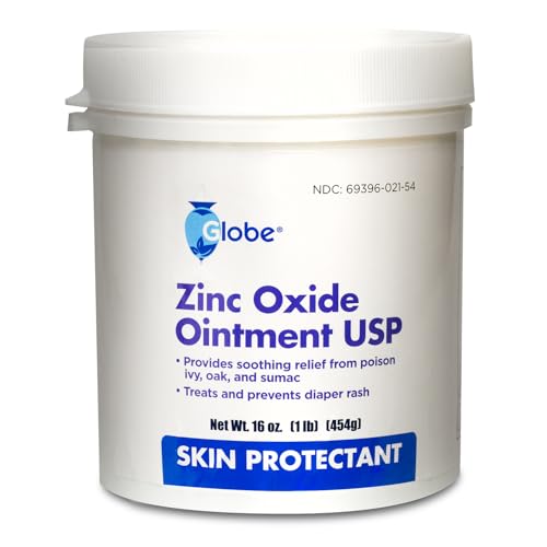 Image of 16 oz Globe Zinc Oxide 20% Skin Protectant Barrier Ointment, Treatment for Diaper Rash, Relief From Poison Ivy, Sumac & Oak, Protects From Wetness, Protects Chafed Skin