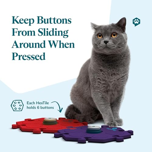 Image of FluentPet Basic Tester Kit - Set of 2 Dog Talking Buttons with Pre-Installed Batteries & 2 HexTiles | Pet Buttons for Communication